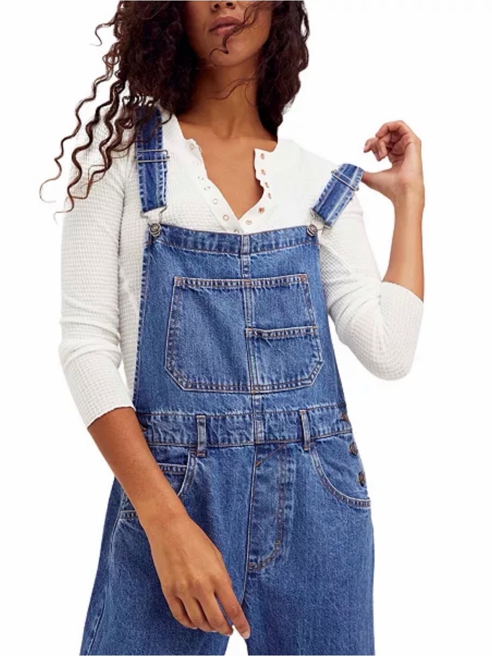 We the Free Ziggy Cotton Denim Overalls in XL - Picture 1 of 14